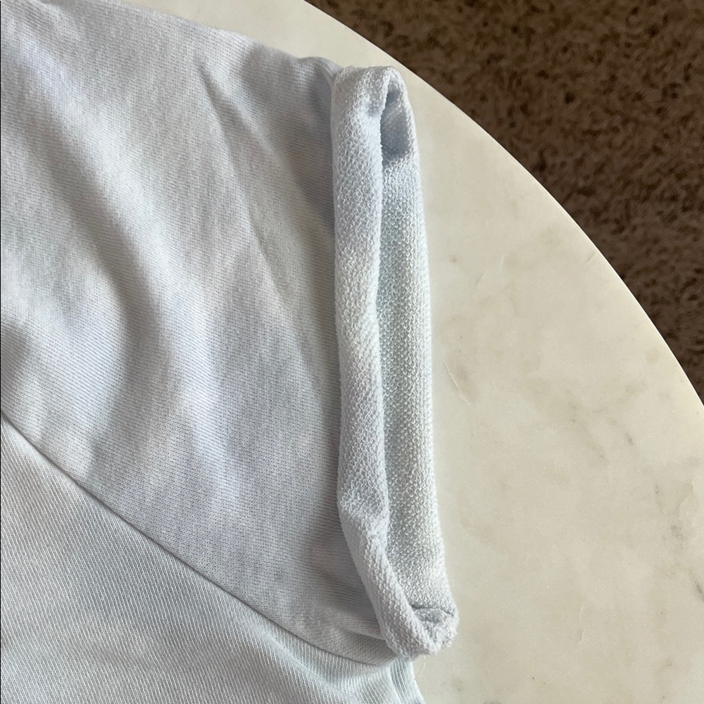 GAP Lounge Set Medium Shirt/ Small Shorts Pastel Blue & White Tie Dye Drawstring - Picture 8 of 14